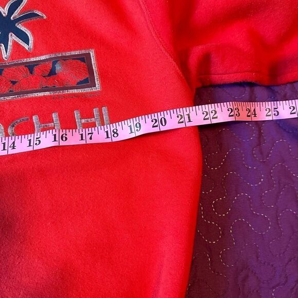 Vintage Waikiki Beach Hawaii HI Sweatshirt Size Medium VTG Red Color Stitched - Picture 5 of 6